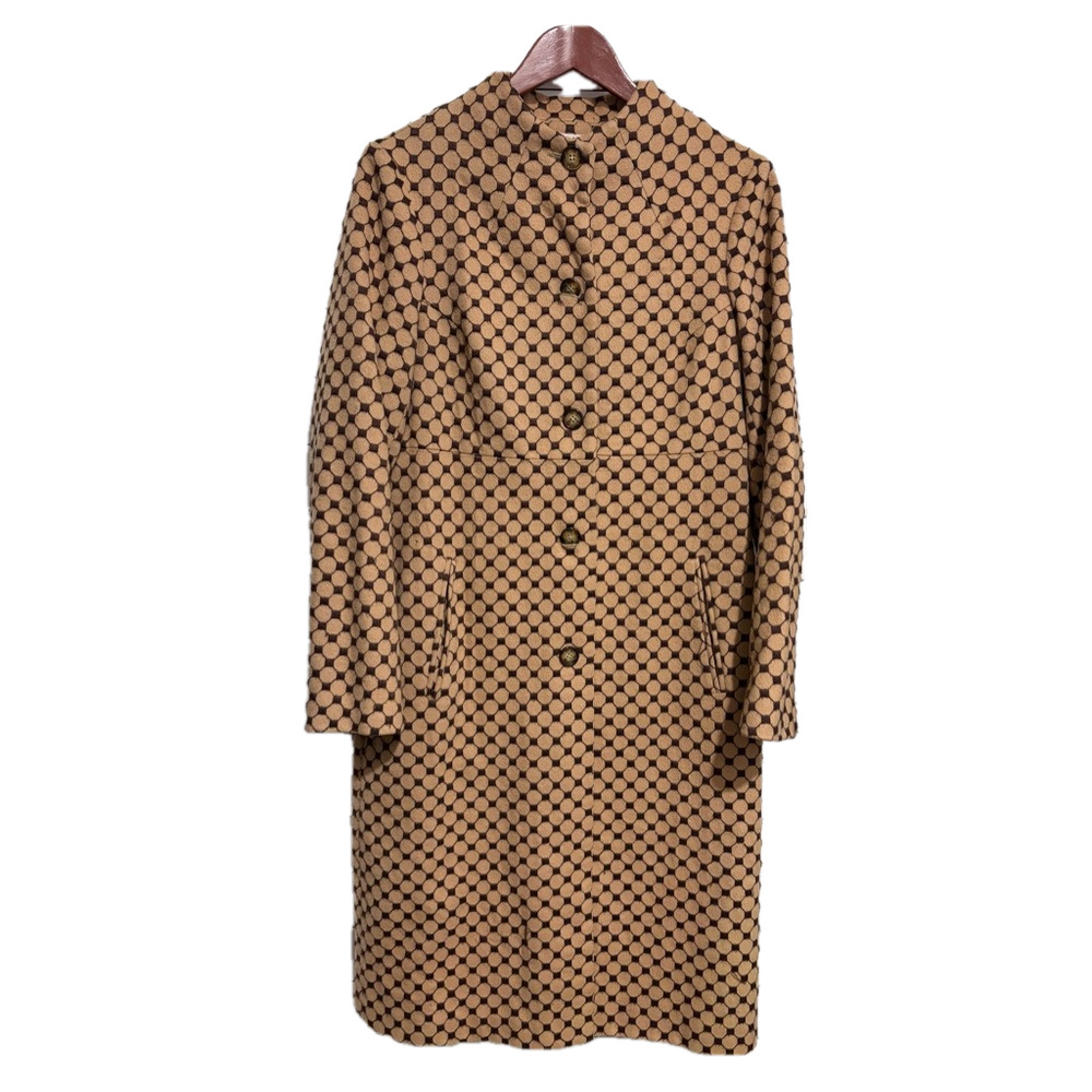 Tocca Tan Geometric Patterned Coat